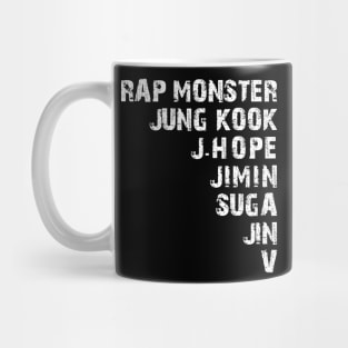 KPOP BTS BANGTAN BOYS MEMBERS NAMES Mug